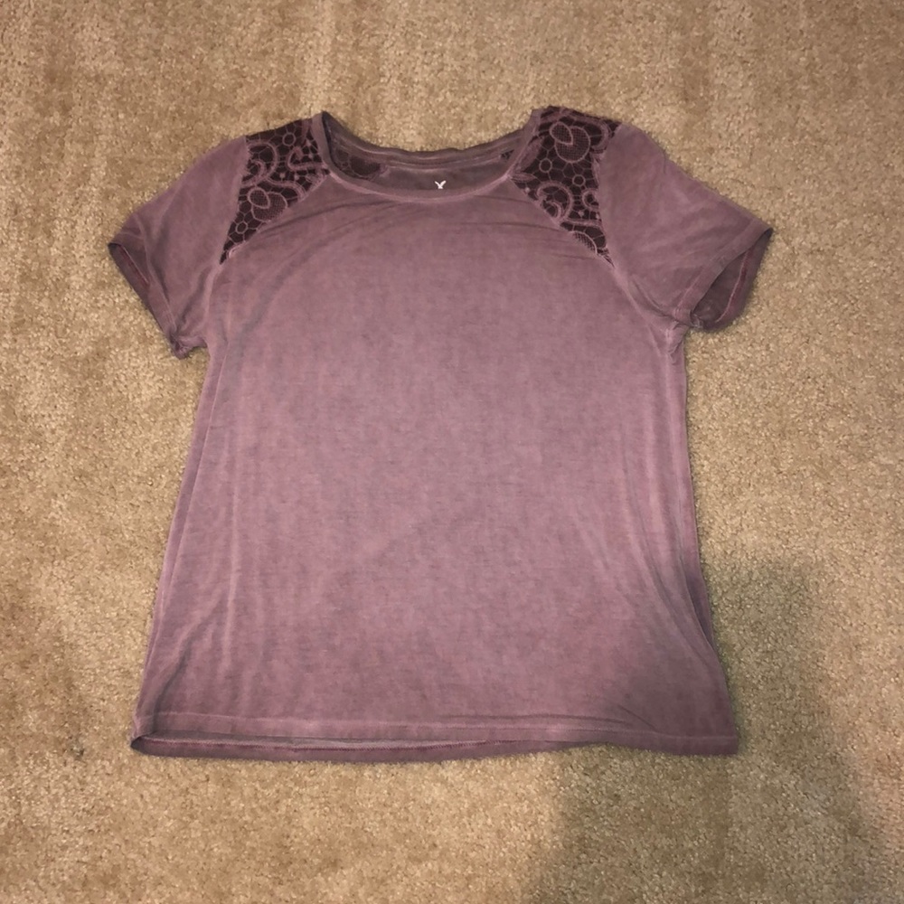 Short sleeve purple shirt